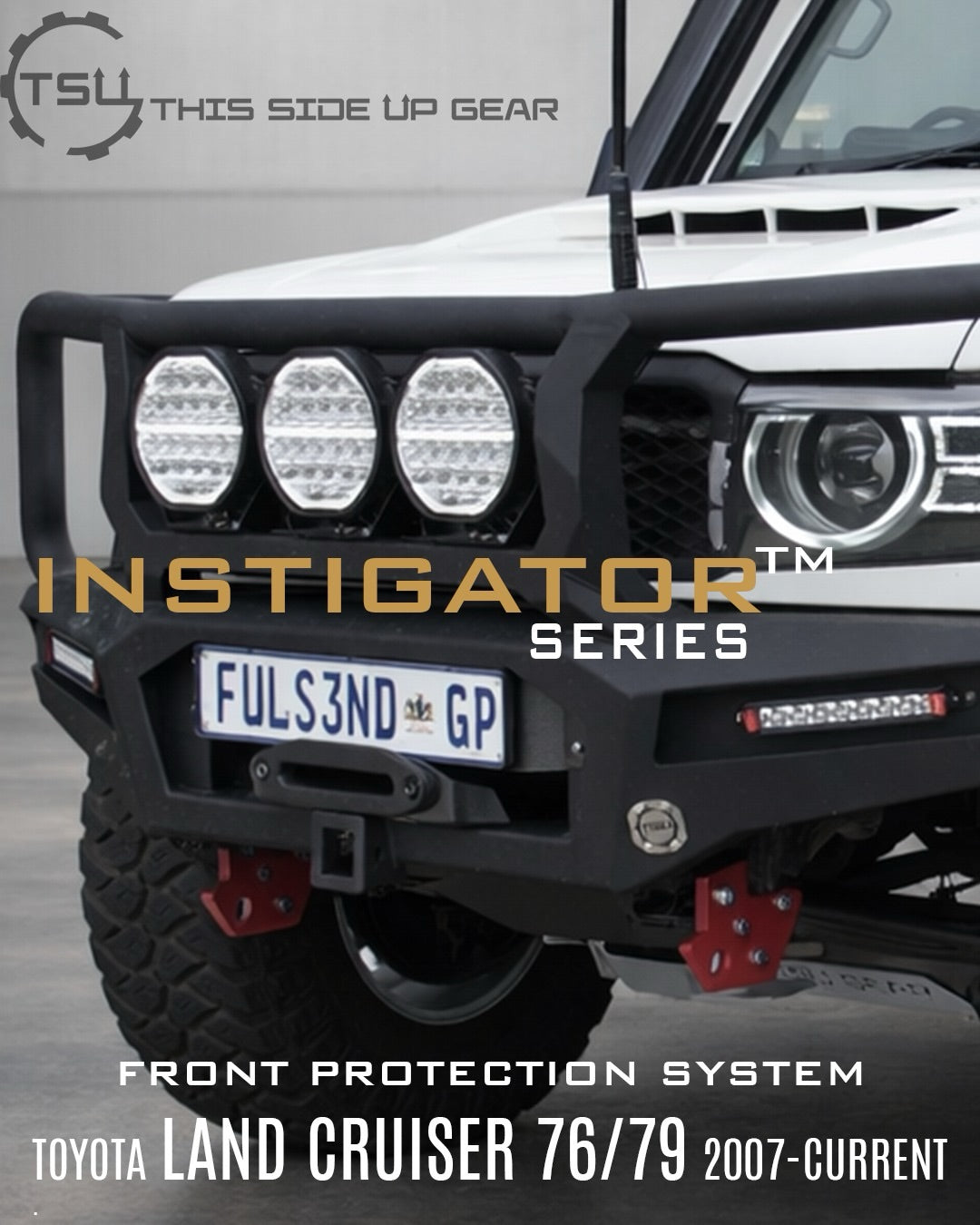 Land Cruiser 76 front replacement bumper full hoops