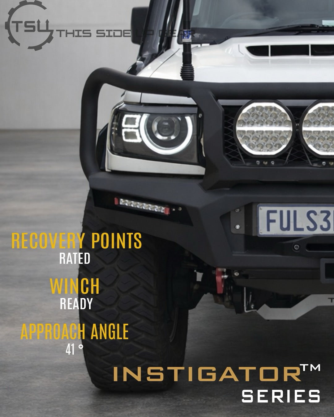 Land Cruiser 76 front replacement bumper full hoops